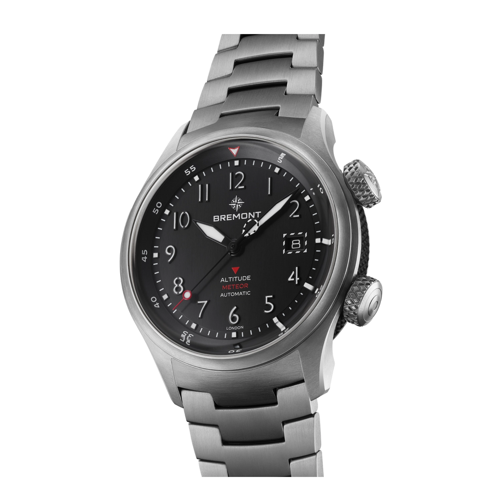 Altitude MB Meteor, Black Dial, Titanium Bracelet – Bremont Watch