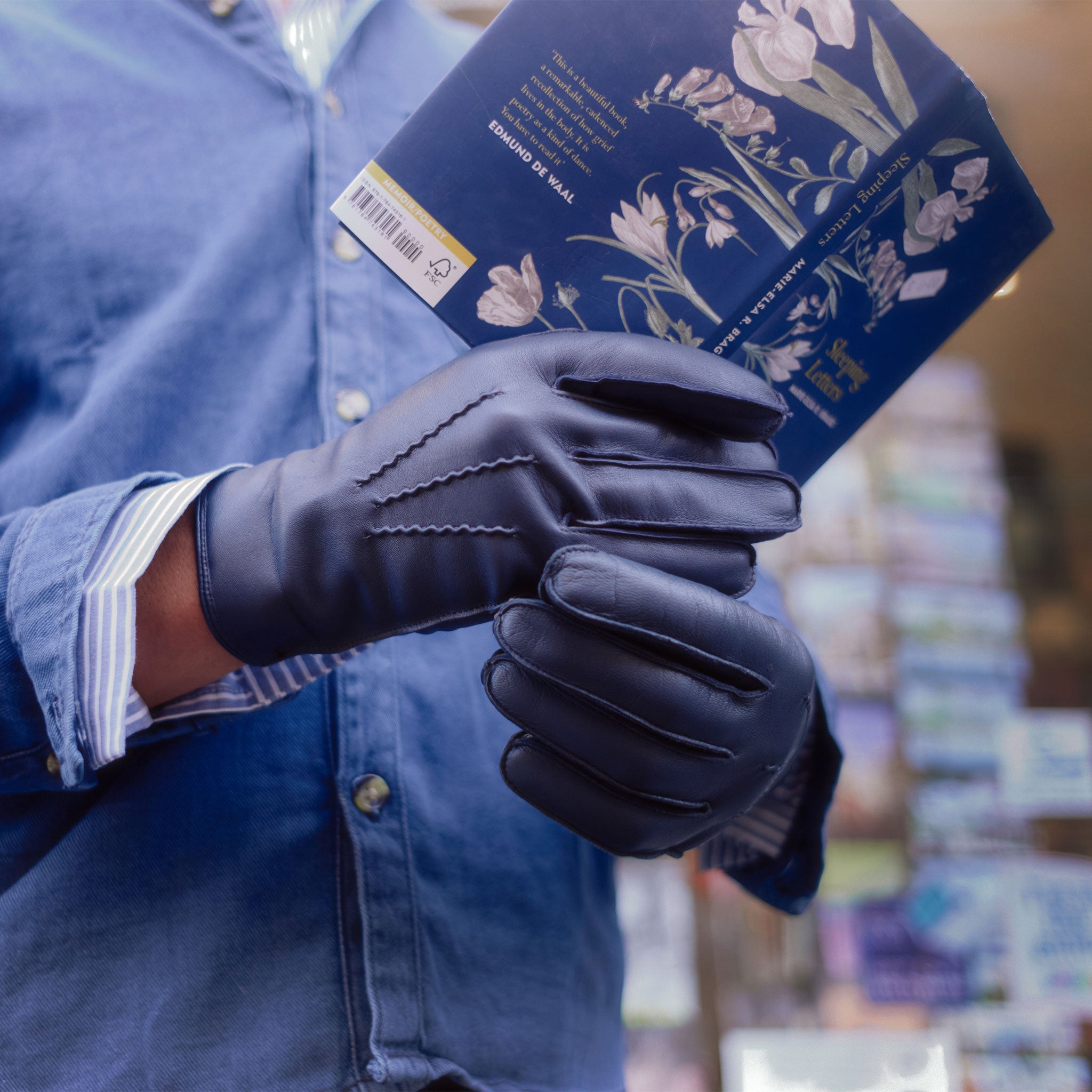 Burford | Men's Cashmere Lined Leather Gloves | Dents