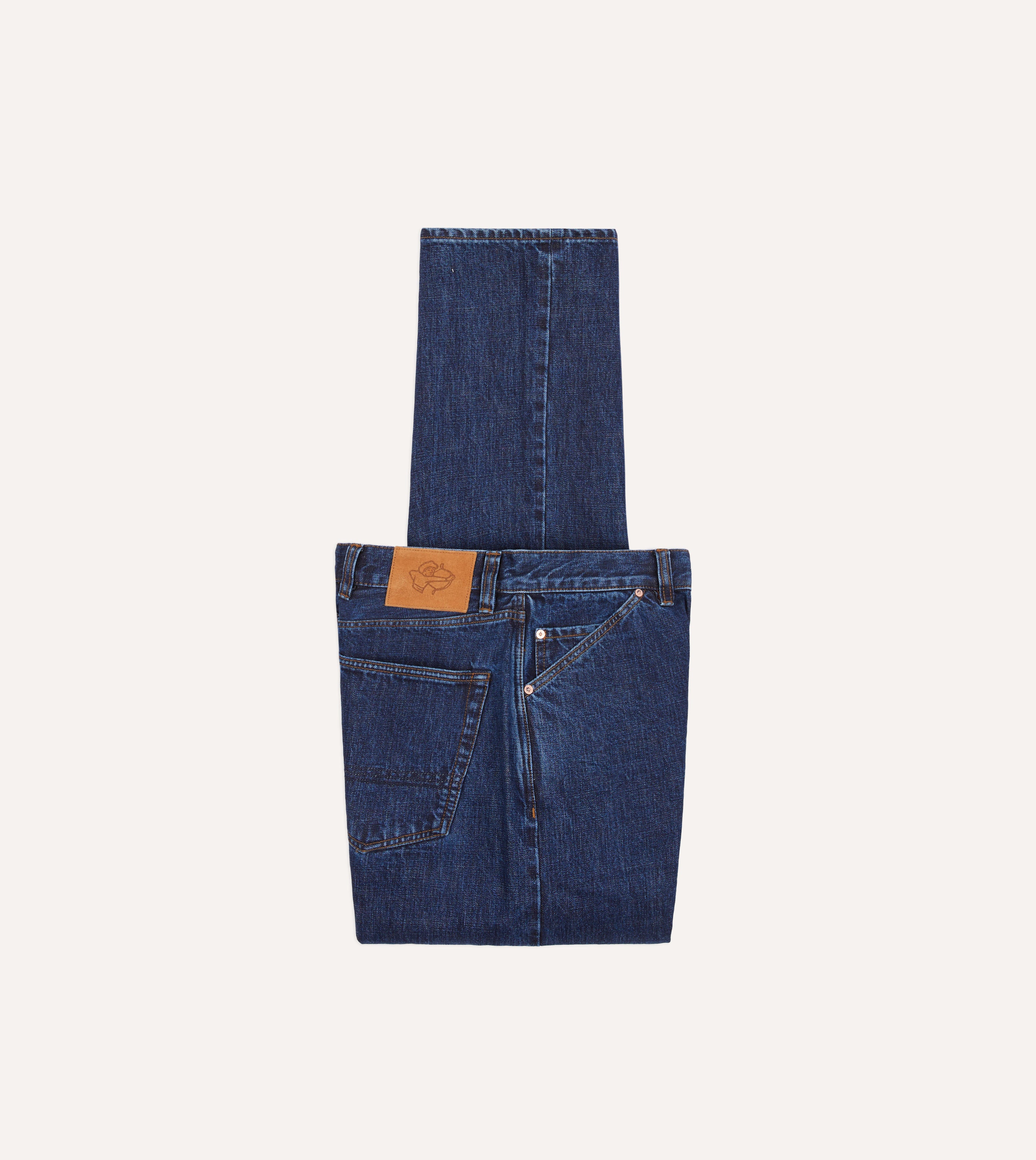 Stone Wash 14.2oz Japanese Selvedge Denim Five-Pocket Jeans