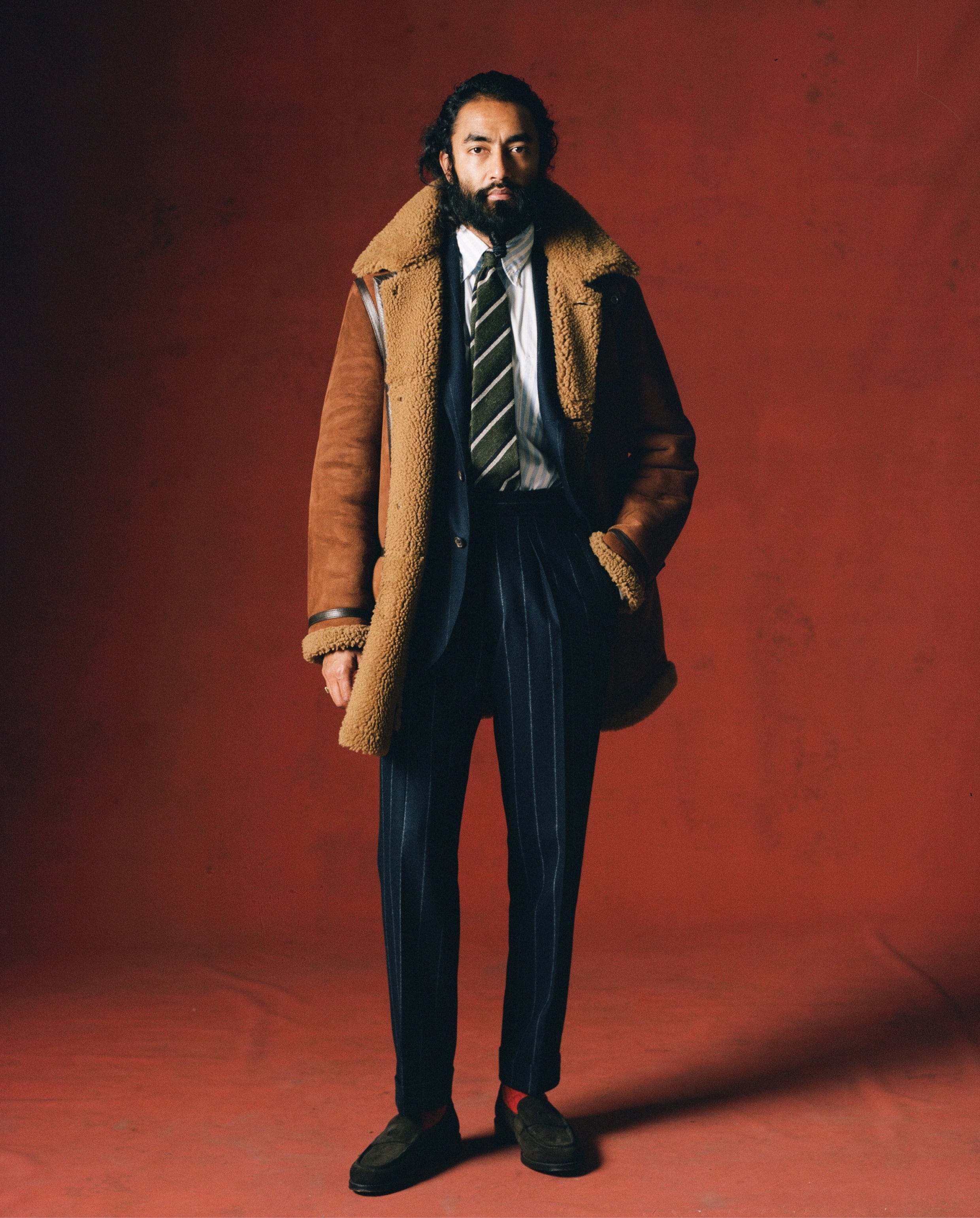 Shearling Car Coat – Drakes US