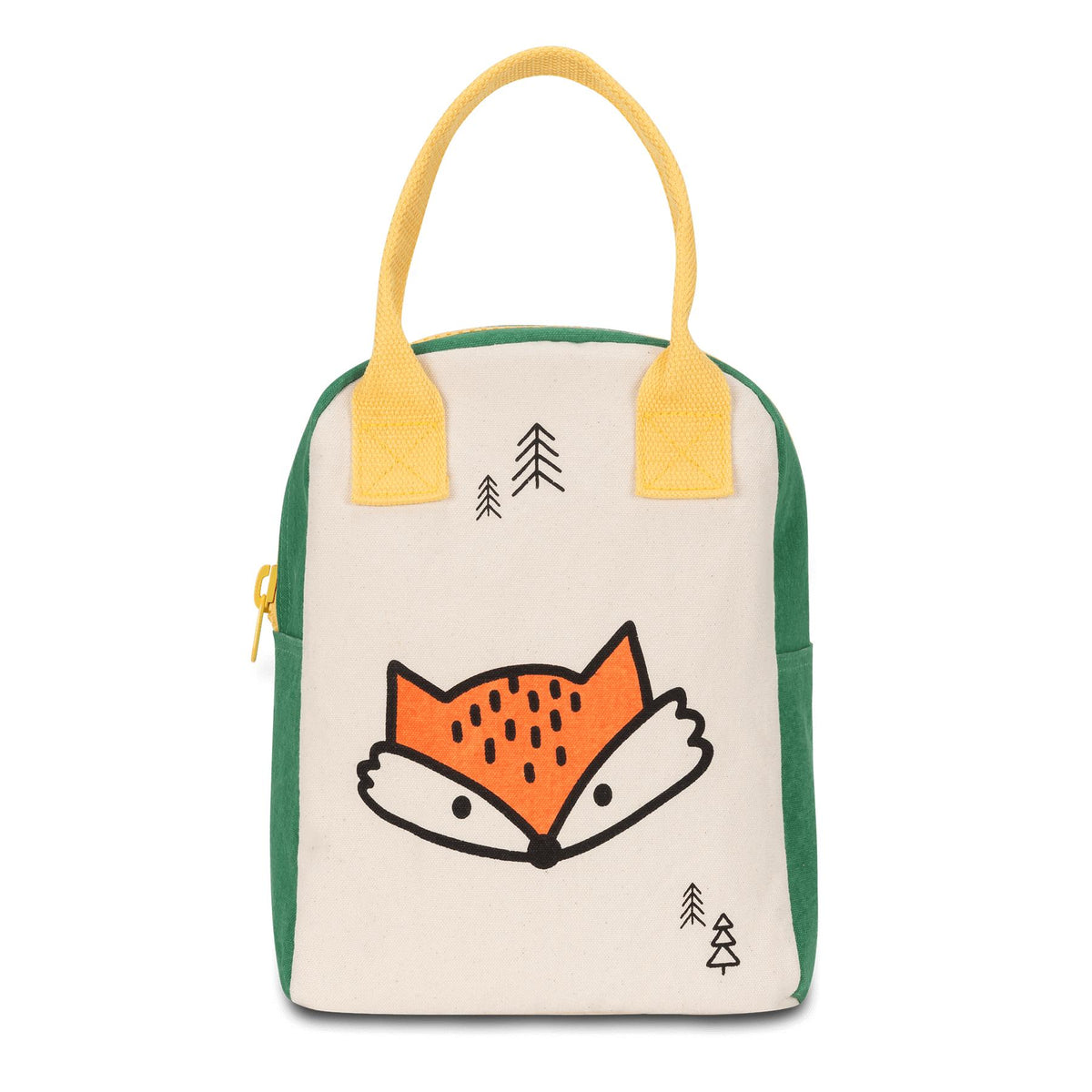 Certified Organic Zipper Lunch Bag 'Fox' By Fluf