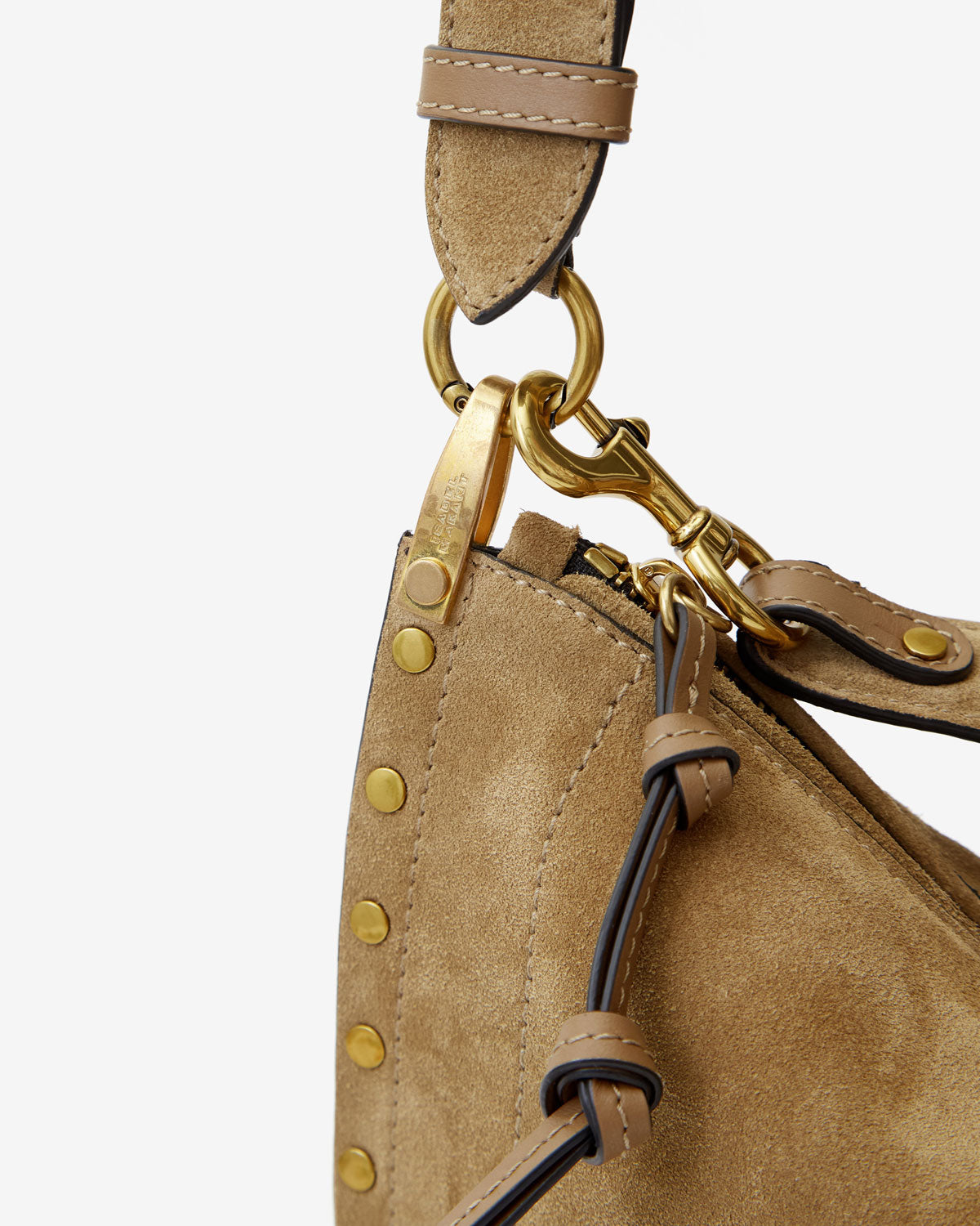 OSKAN SOFT ZIPPED BAG Woman taupe | ISABEL MARANT Official online