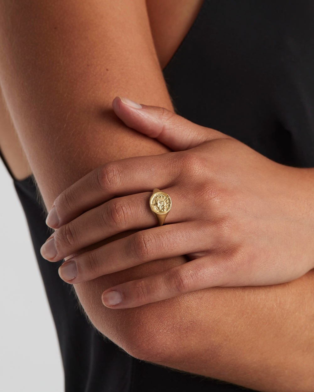 ARIES SIGNET RING (18K GOLD VERMEIL) – KIRSTIN ASH (United States)