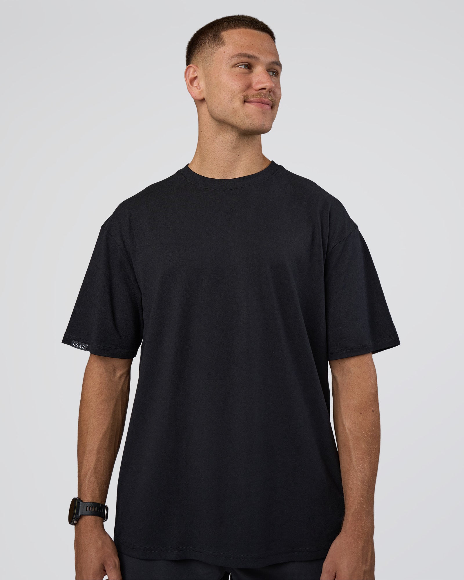 Unisex Lifting Club FLXCotton Tee Oversize - Black-White-Red