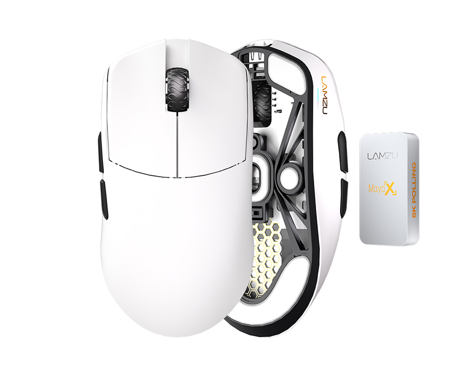 Lamzu MAYA X Wireless Gaming Mouse - White - us.MaxGaming.com