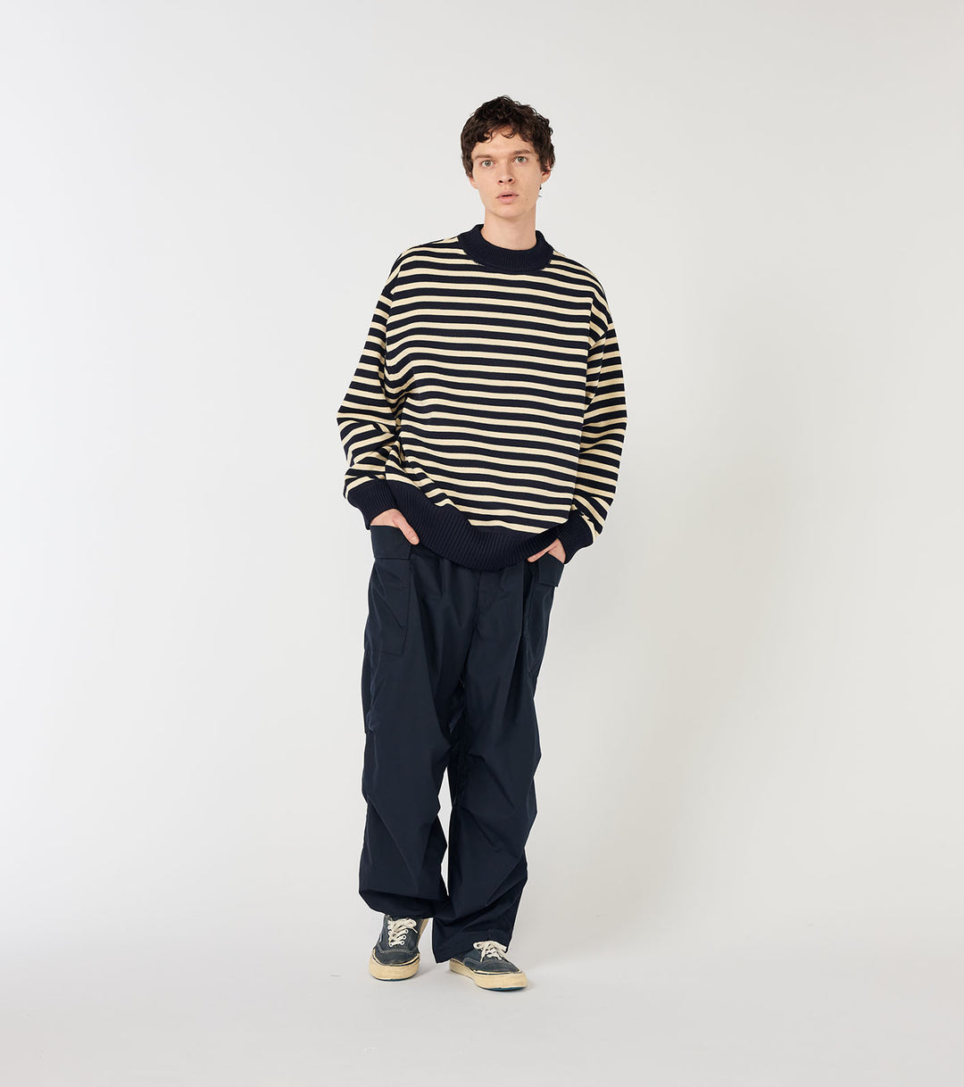 Mock Neck Stripe Sweater – nanamica NEW YORK