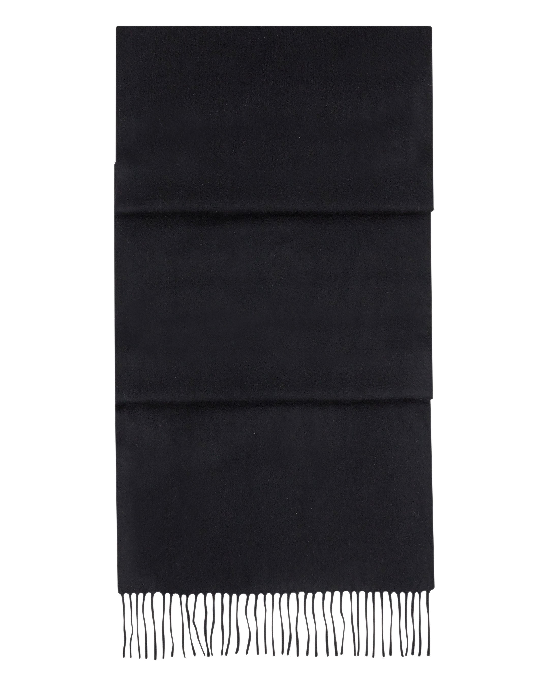 Unisex Large Woven Cashmere Scarf Black | N.Peal