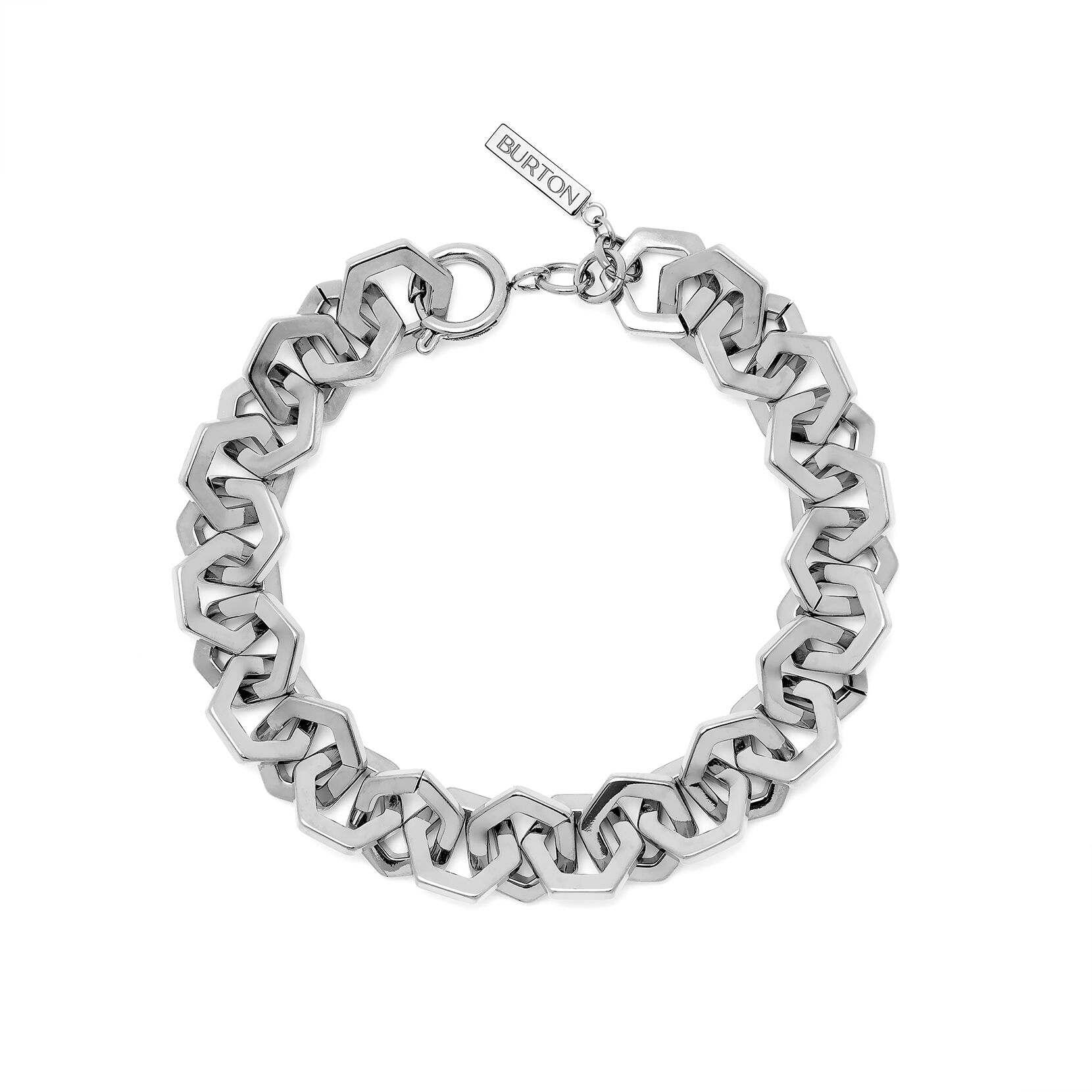 Signature Honeycomb Silver Link Bracelet | Olivia Burton London
