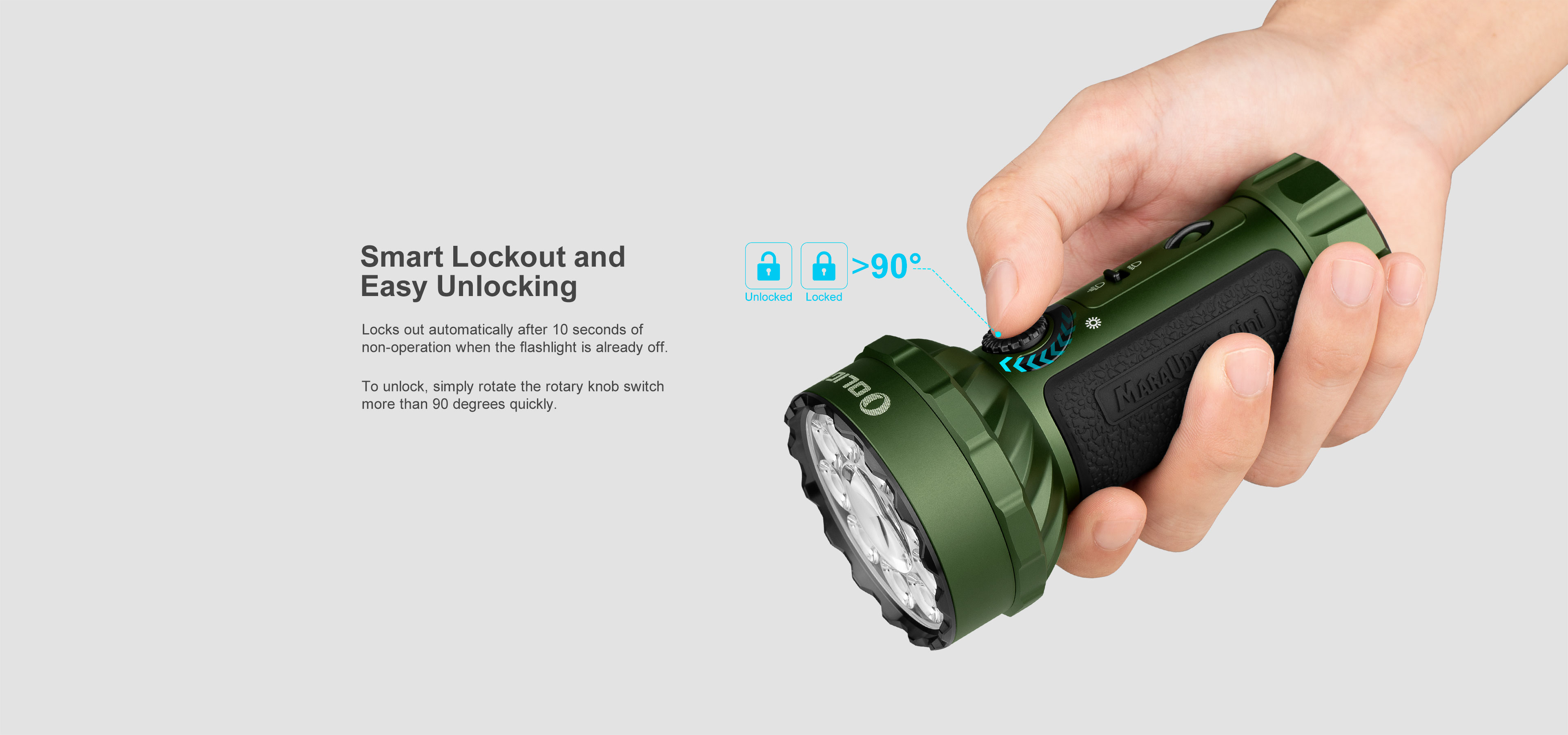 Marauder Mini 7000lm RGB Flashlight: Flood & Throw - Olight