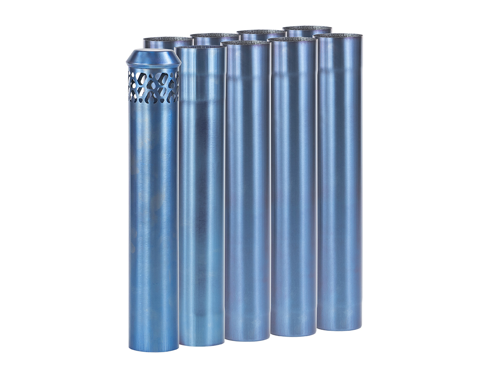 2.36 インチ / 6 cm チタンストーブ煙突セット |取り外し可能な