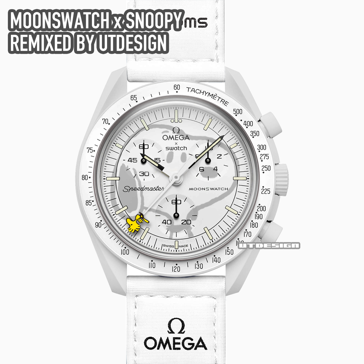 OMEGA x SWATCH / MOONSWATCHのSNOOPYバージョンの妄想CGの作成 | UTDESIGN