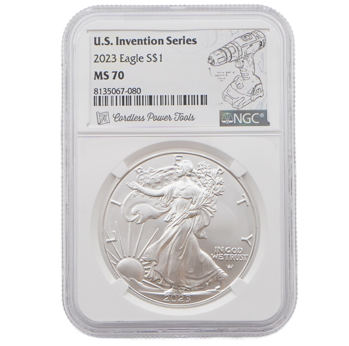 2023 American Silver Eagle MS70 NGC U.S. Invention Series Cordless