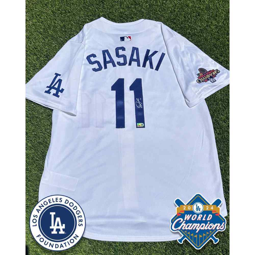 2025 Roki Sasaki Autographed and MLB Authenticated Jersey - Size L