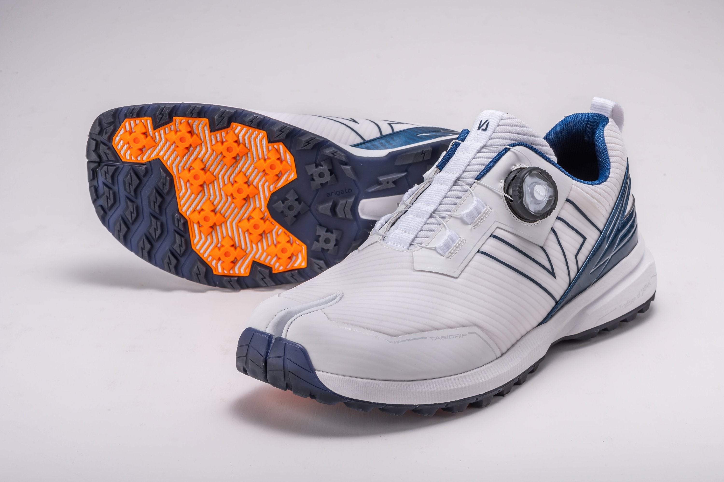 足袋ゴルフシューズ【VG34】ホワイト×ネイビー – 足袋スポーツシューズ