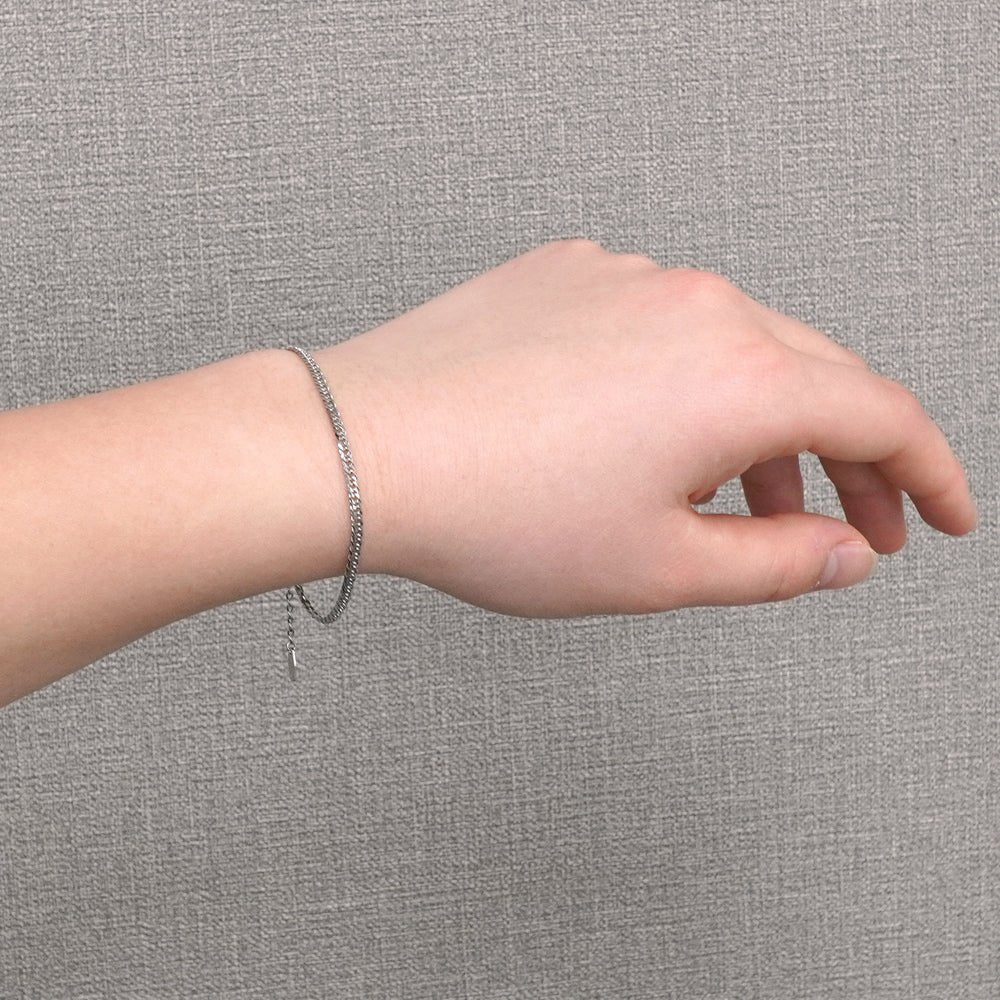 喜平 ブレスレット 純プラチナ 18cm 3g ダブル6面 Pt999|K24・Pt1000