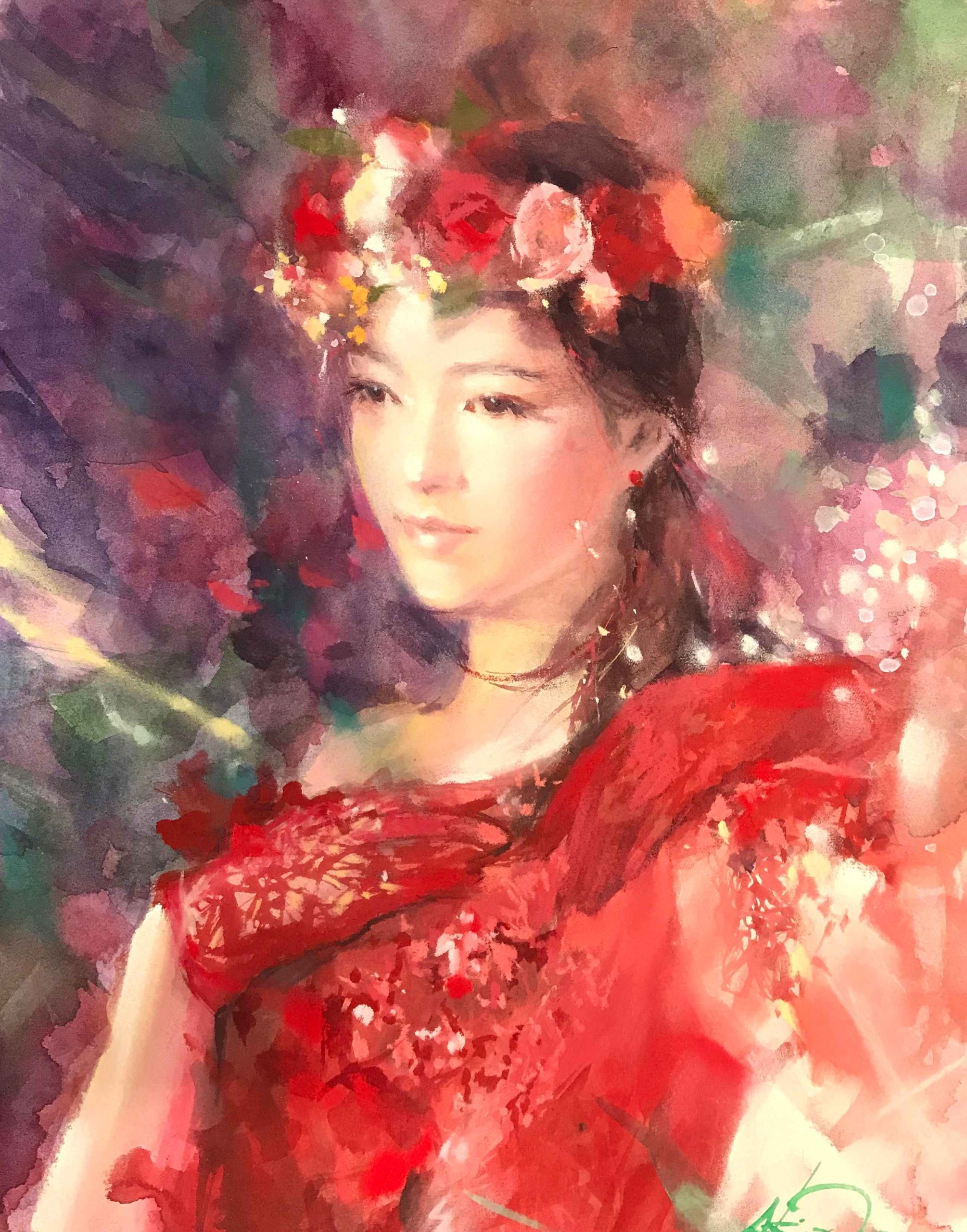 水彩・パステルの併用で透明感のある鮮やかな絵に 魔法の技法「混合