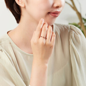 GJAR0316__TP ジュエルモザイク ピンクカラー チェーンリング｜リング