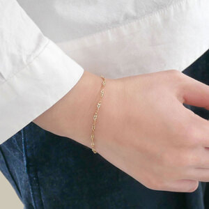 GJVB0101LSYG クローバーチェーン ブレスレット｜ブレスレット