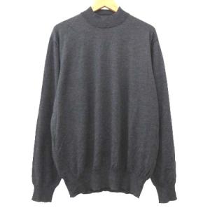 OPTIMUM カシミヤ混 ニット タートルネック ブルー L（2025/01/13買取