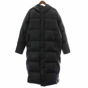 ベンチコート ダウンコート ロング ジップアップ フード スリーライン