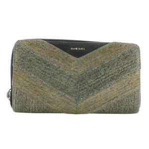 長財布 ラウンドファスナー ロゴ エンボス 多収納 レザー 青 ブルー