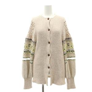 Cotton Nordic Knit Cardigan ニット 長袖 ノルディック 2 アイボリー