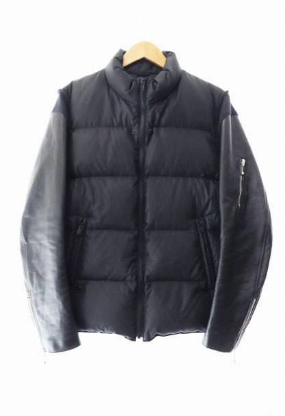 アンダーカバー UNDERCOVER 17AW 袖レザー ダウン ジャケット UCT9204