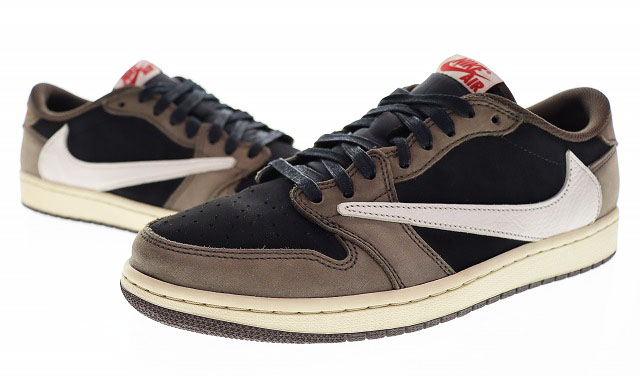 ナイキ NIKE × TRAVIS SCOTT AIR JORDAN 1 LOW OG SP-T DARKMOCHA 28cm