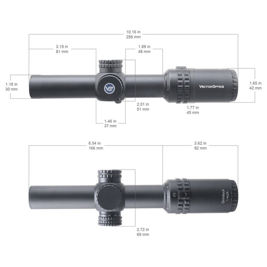 1-4x LPVO | Grimlock 1-4x24 .22LR Rifle Scope – Vector Optics US