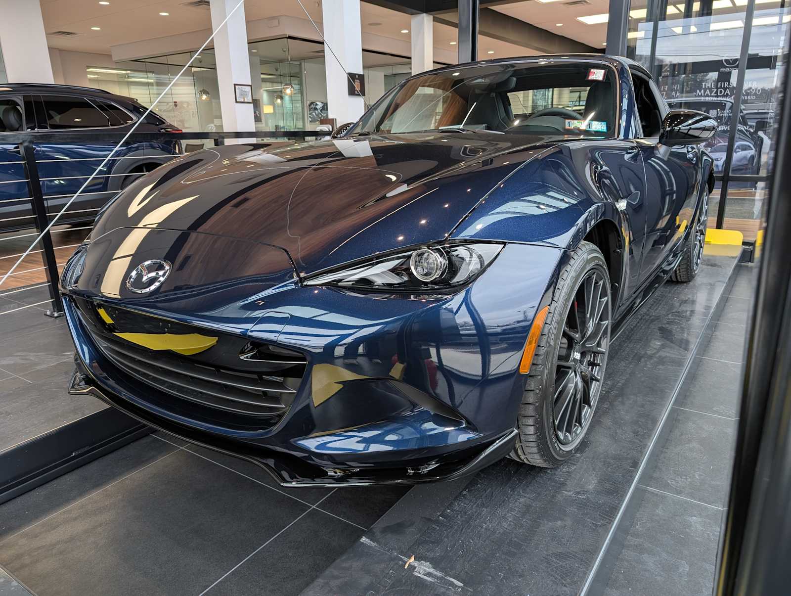 New 2025 Mazda MX-5 Miata RF Club in Deep Crystal Blue Mica
