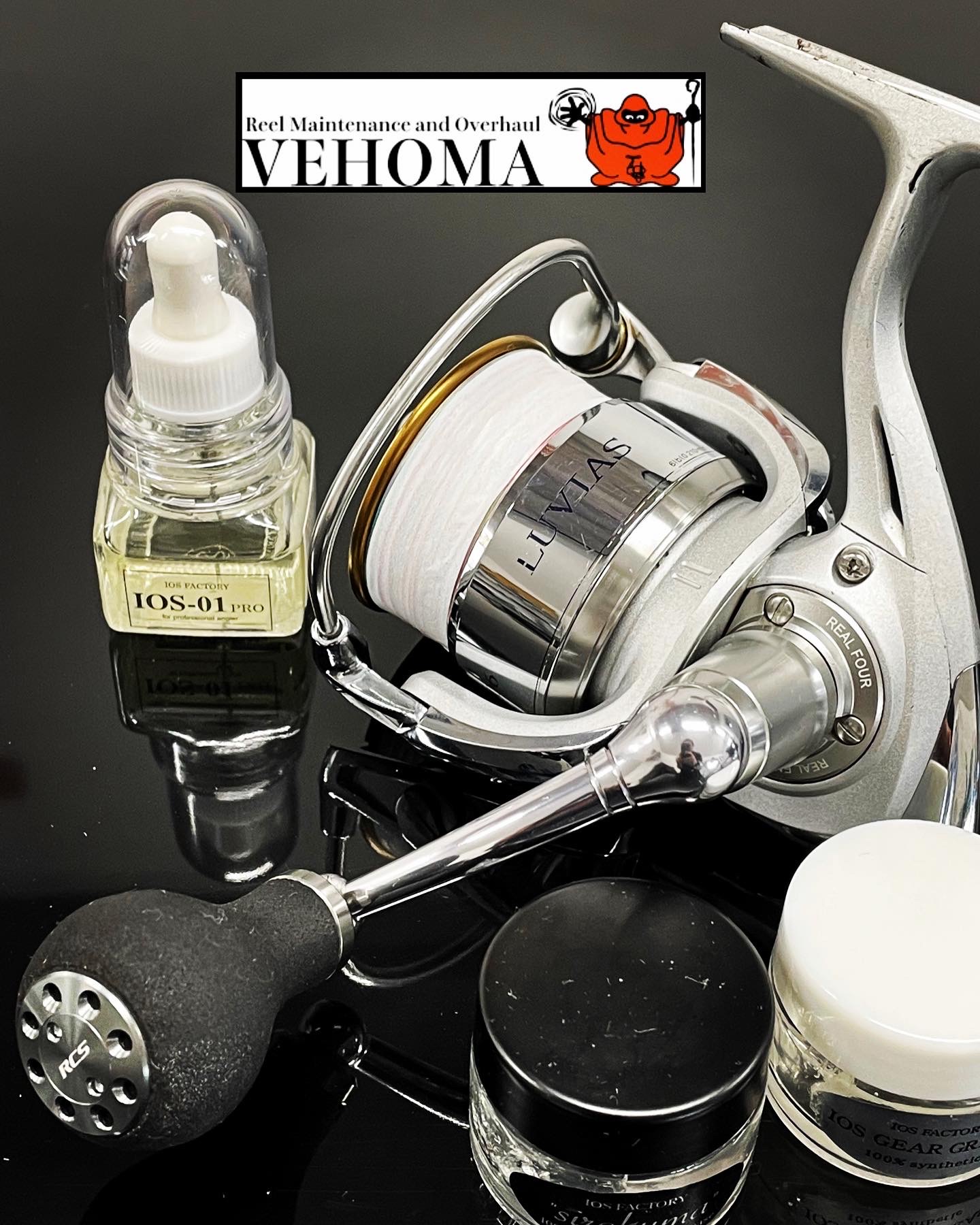 ダイワ 07ルビアス2506 オーバーホール 回転異音、ラインローラー部品