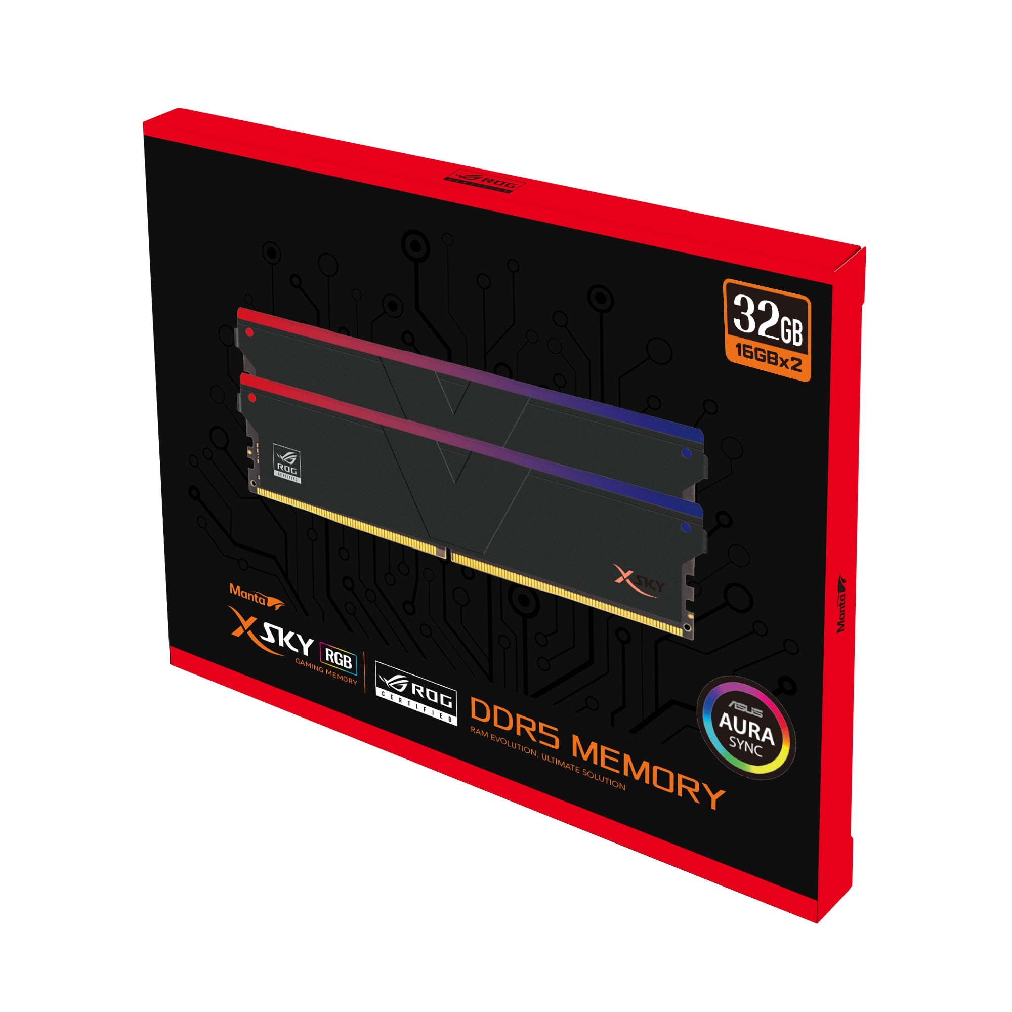 DDR5 | [Manta] ROG 認定 XSky RGB | 32GB (16GBx2) | インテル XMP