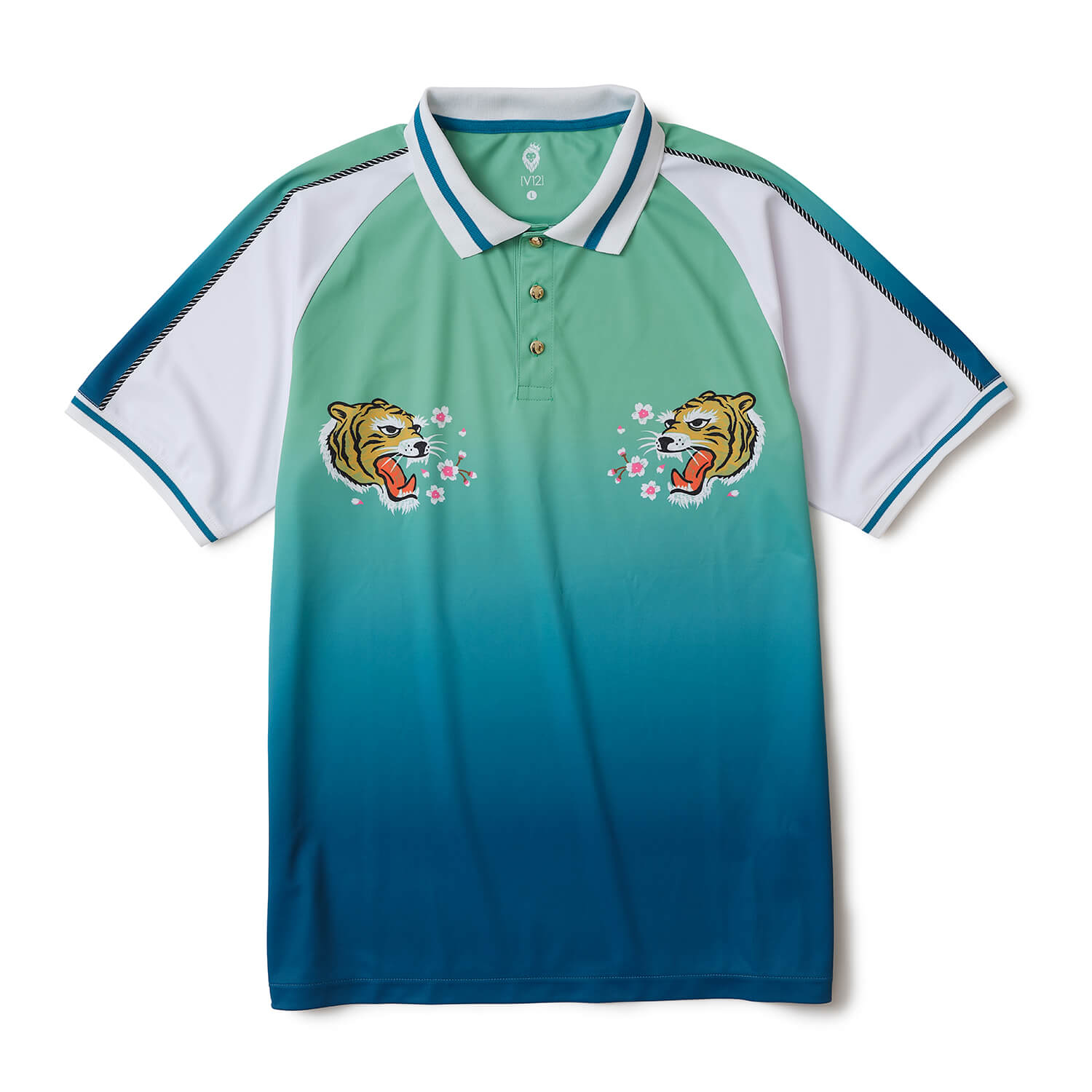 V12 メンズ ゴルフウェア 長袖 ポロシャツ M V12 メンズ ゴルフウェア