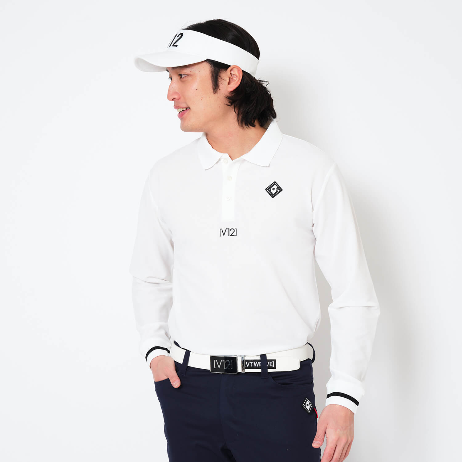 V12] ゴルフ メンズ ポロシャツ 吸水速乾 B/LINE L/S POLO | 【公式通販】