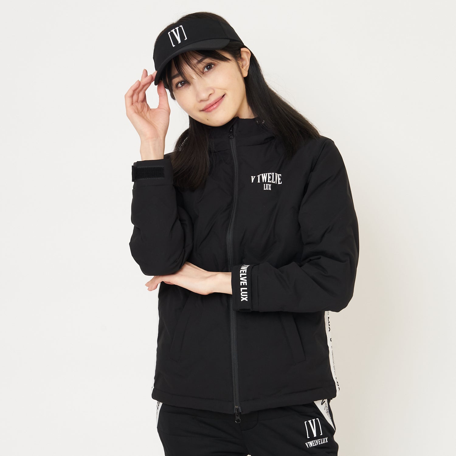 V12 ゴルフ レディース ダウンジャケット LX SIDE TAPE DOWN JKT