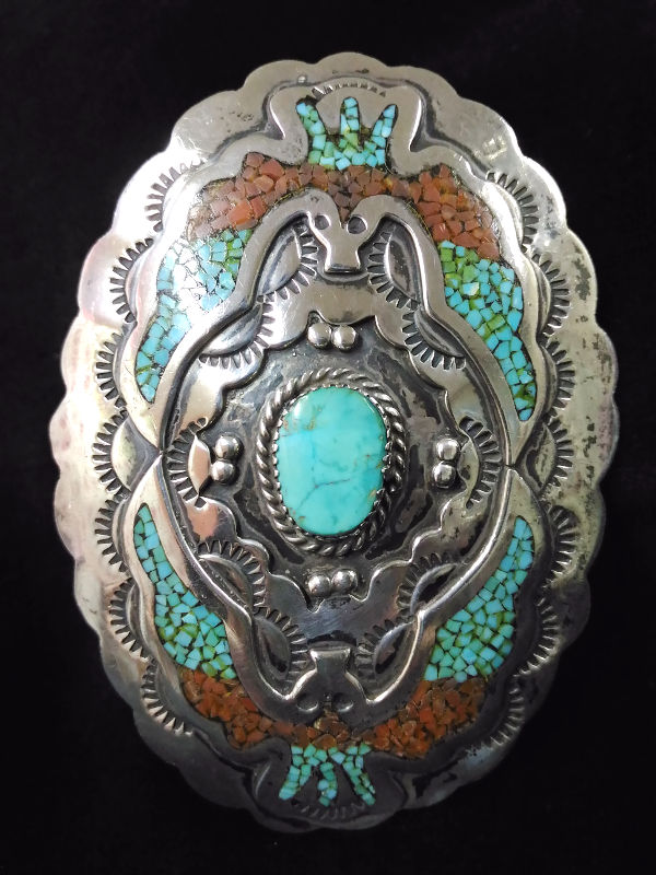 70's ヴィンテージインディアンジュエリー ベルトバックル - Baby doll