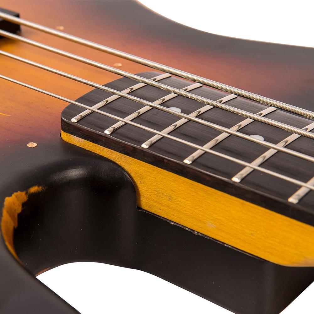 Vintage VJ74 ICON Bass ~ Distressed Sunset Sunburst – Vintage Guitars