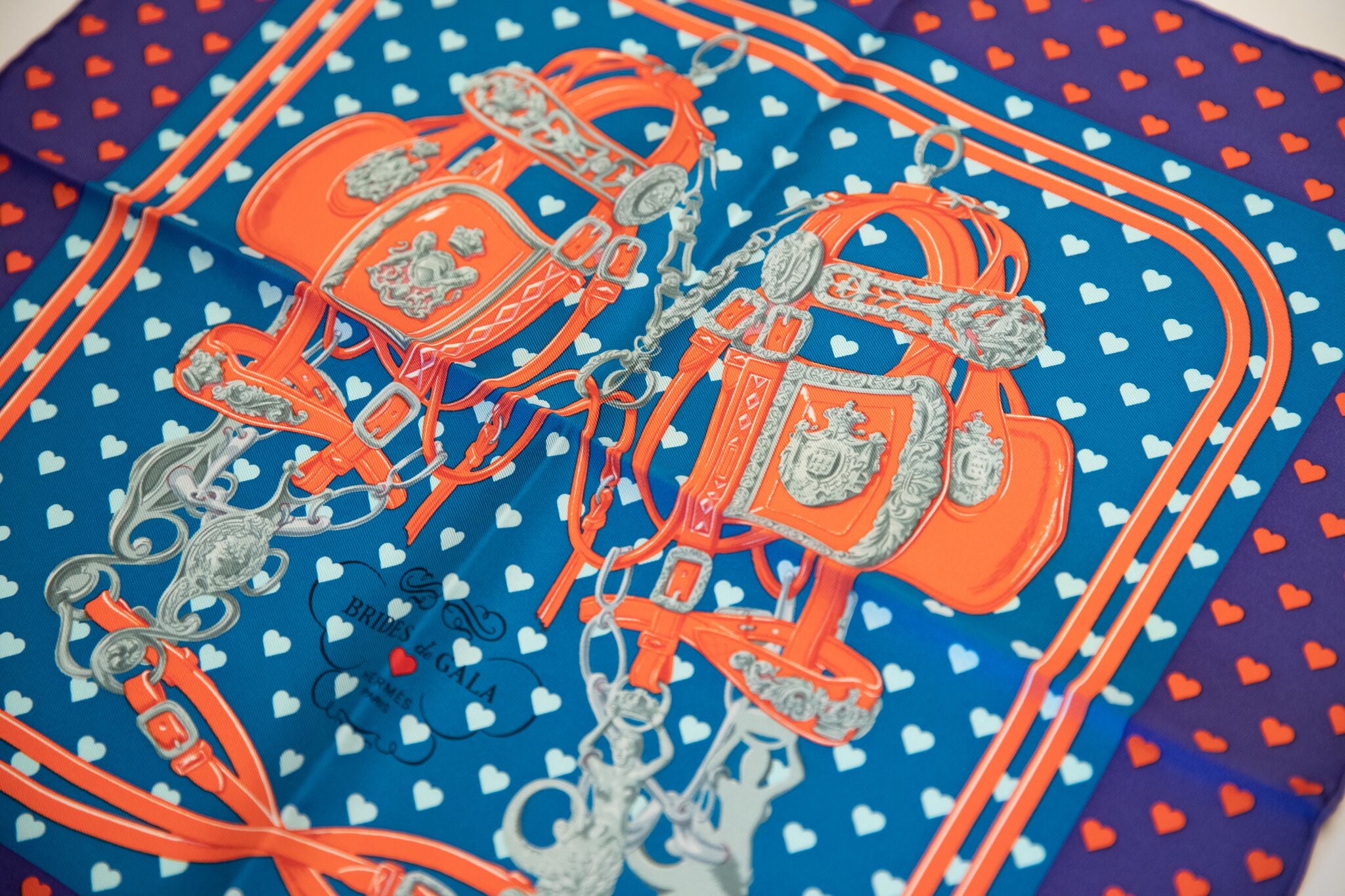 Hermès Purple Brides de Gala Love Scarf - Vintage Lux