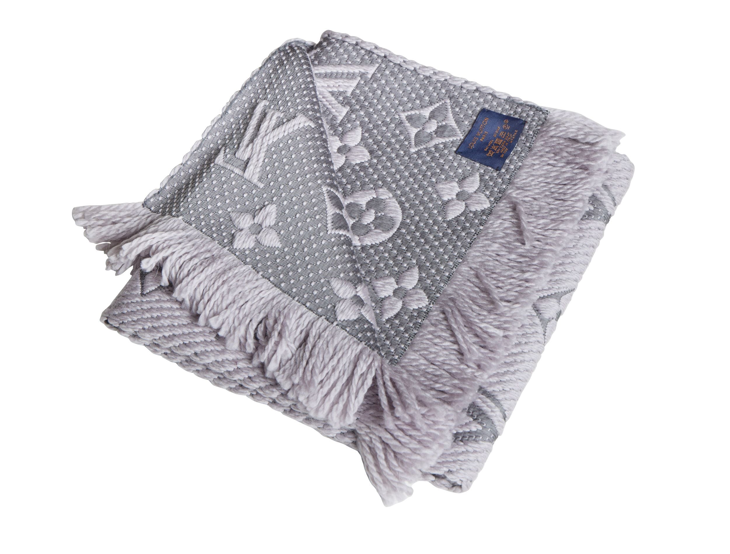 Vuitton New Logomania Grey Scarf - Vintage Lux
