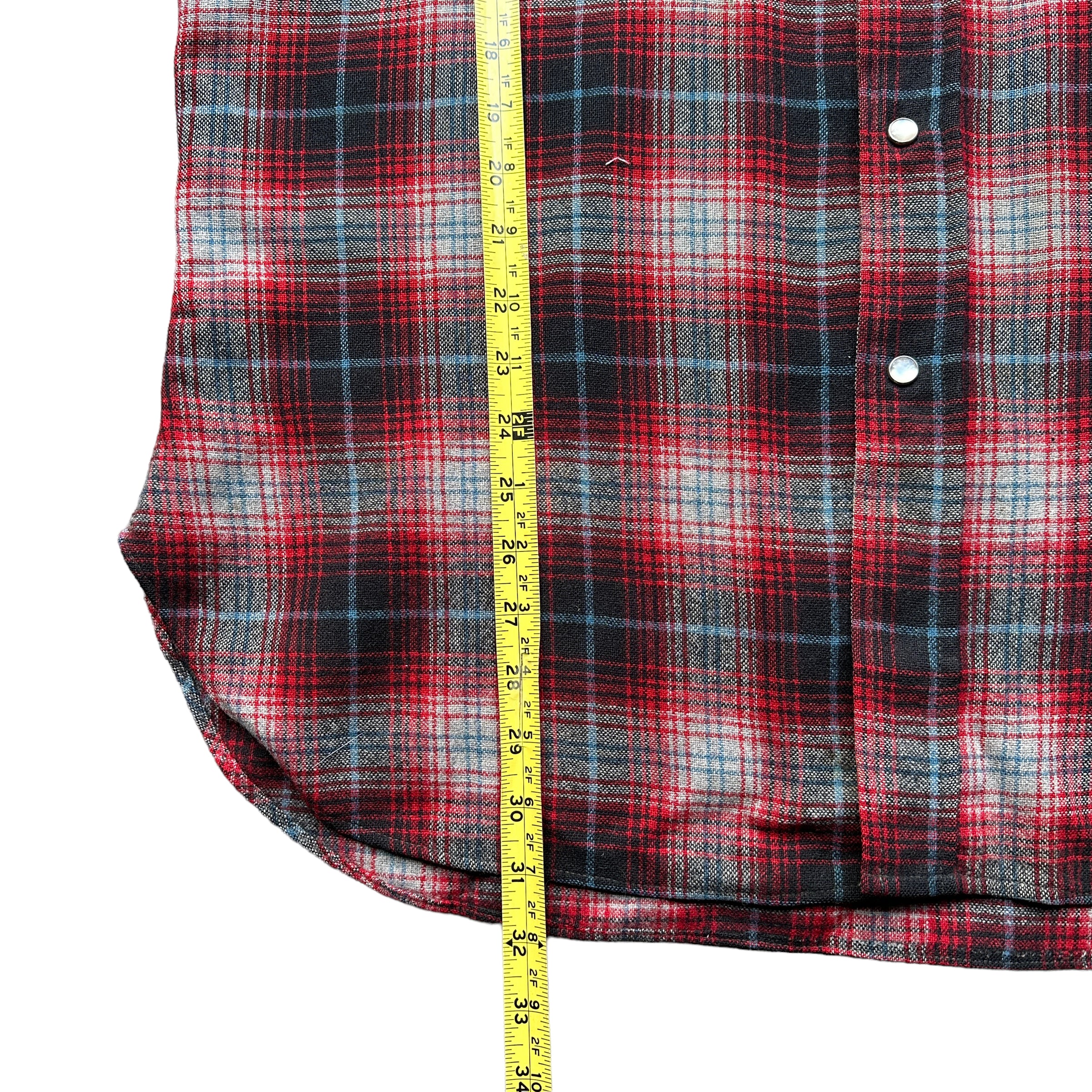 70s Pendleton western wool shirt L/XL shadow plaid – Vintage Sponsor