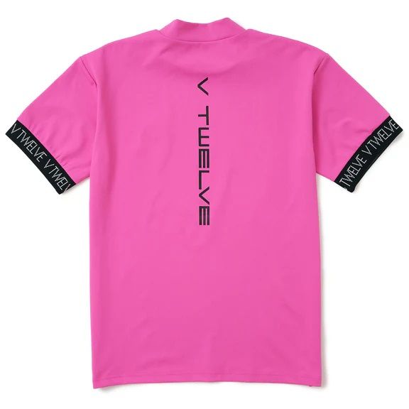 V12 - 【ポイント10倍】S/JAQUARD MOCK | モックネックシャツ | ピンク