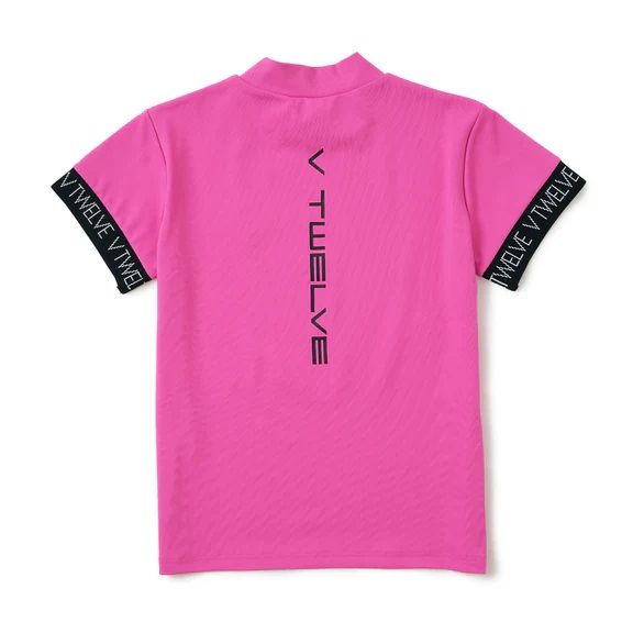 V12 - S/JAQUARD MOCK | モックネックシャツ | ピンク | レディース