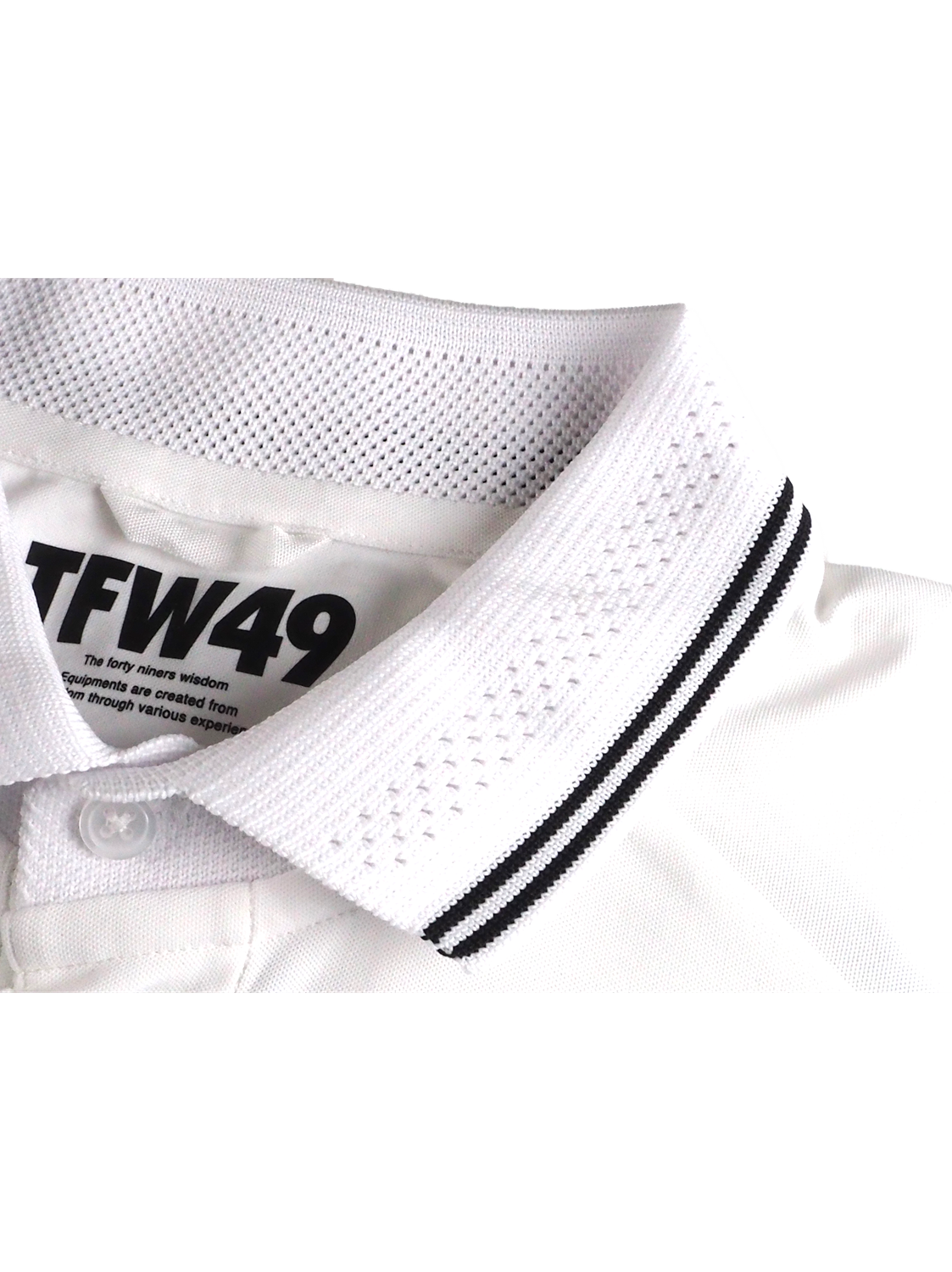 TFW49 - LINE SLEEVE POLO | ポロシャツ | ホワイト×ライトグレー