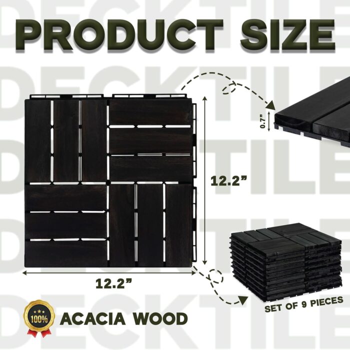 Deck Tiles 12 Slats, VR Logo, 27 Pcs Set - Victory Relax