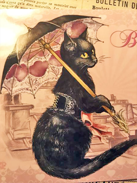 再入荷]フランス製 キャットポストカード淑女雑貨Toe Cocotte