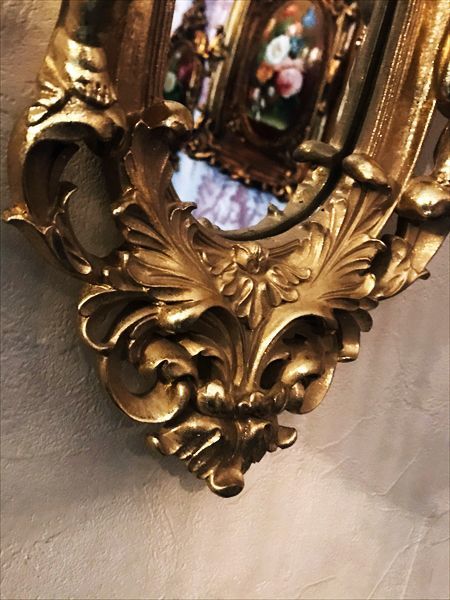 天使壁掛け鏡 エンジェルウォールミラー GOLD 淑女雑貨Toe Cocotte