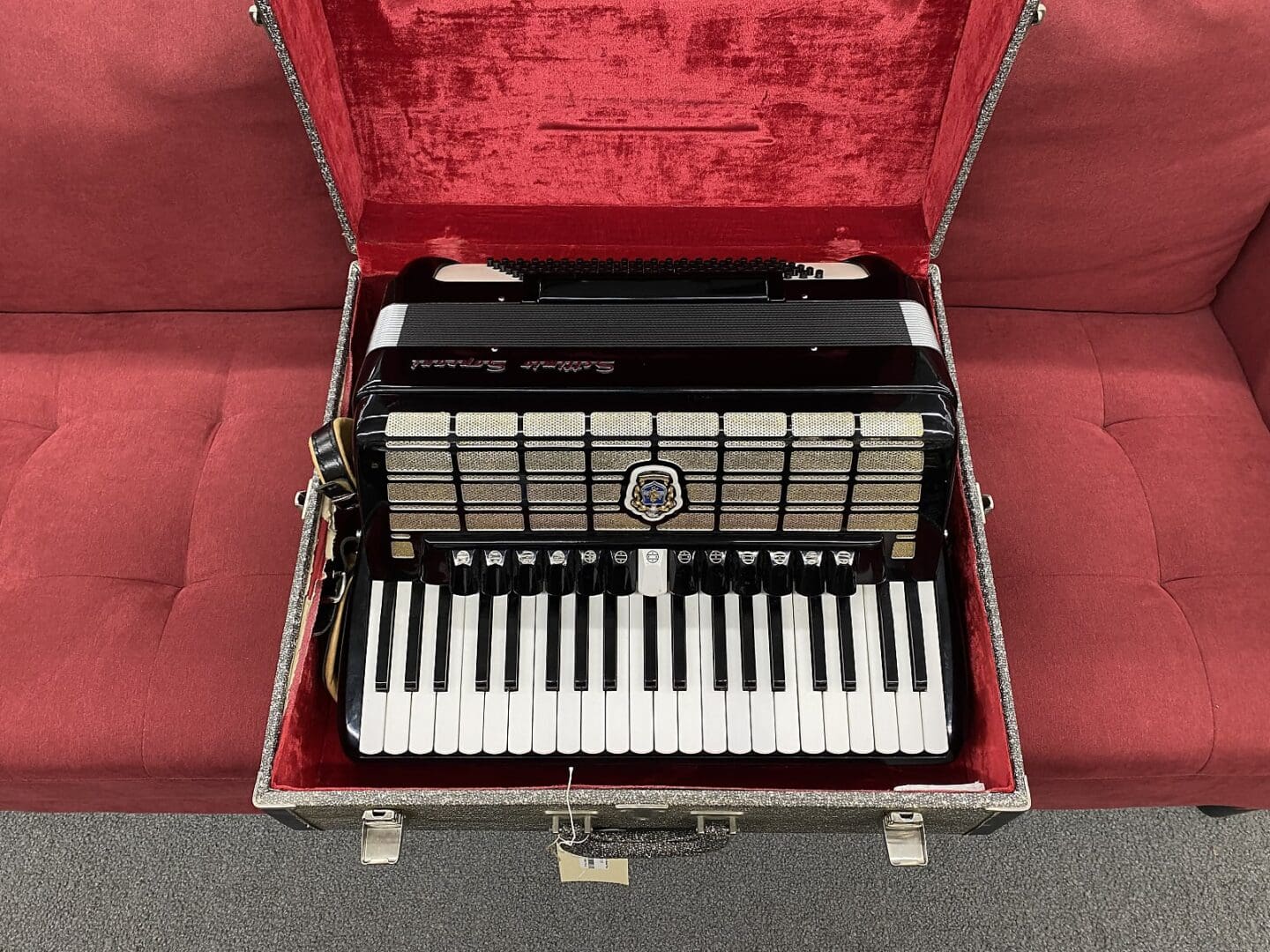 Settimio Soprani 120 Bass Pro Model Piano Accordion 1960's - Black