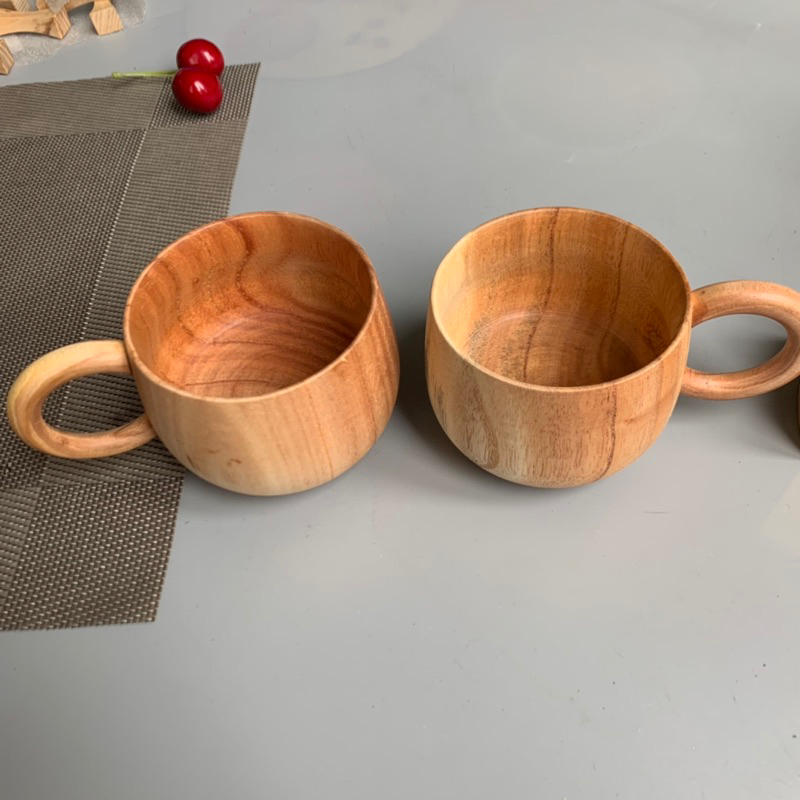 ハンドル付き木製コップ 8x5cm Vitraproの通販・個人輸入代行販売商品