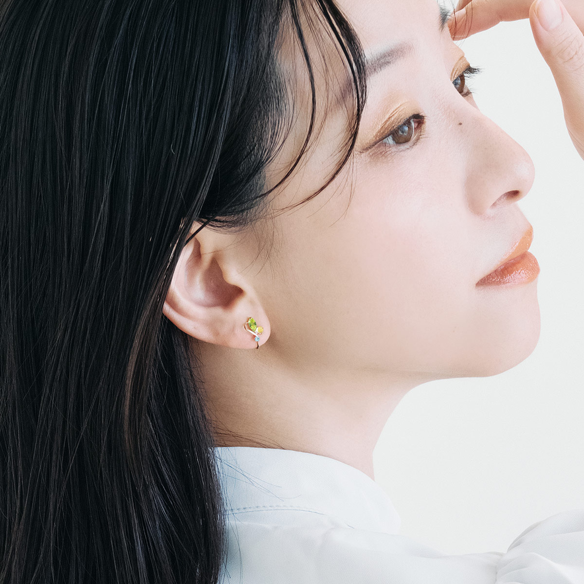 彼女へのプレゼント K10YG ペリドット＆シトリン＆ブルートパーズ