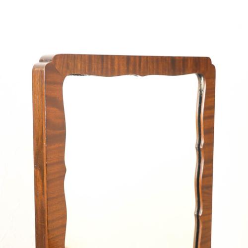 ドイツ家具アンティークマホガニー木製壁掛け鏡 大型105×65cm